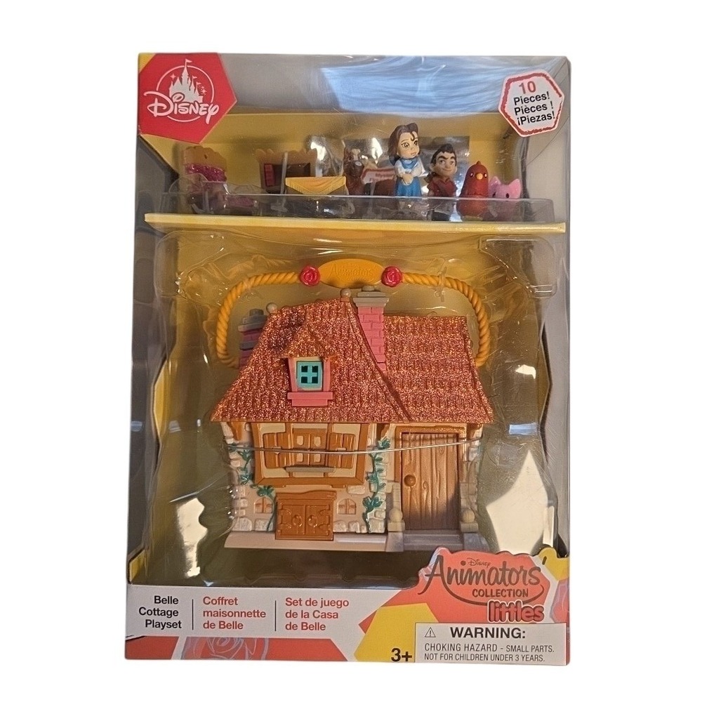 Disney Animators‎ Collection Littles Belle Cottage Playset 10 Piece Set